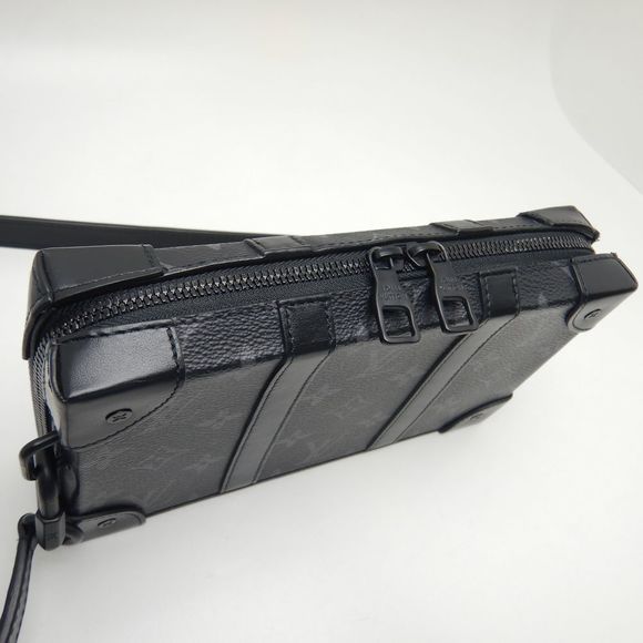 Louis Vuitton Soft Trunk Wallet Shoulder Bag Monogram Eclipse Black - Picture 5 of 8